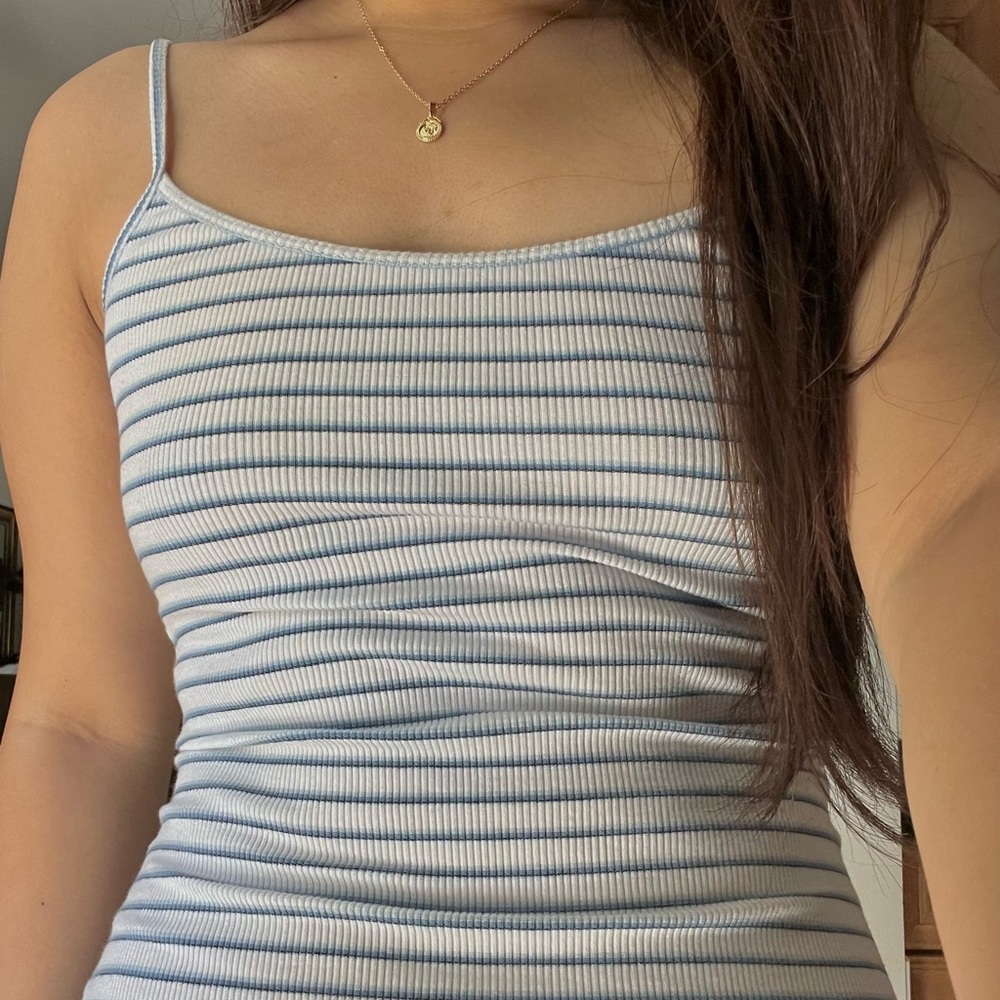 Brandy Melville bodycon blue stripe dress